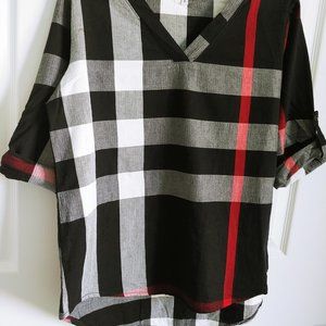 Multicolor Plaid Spring Top